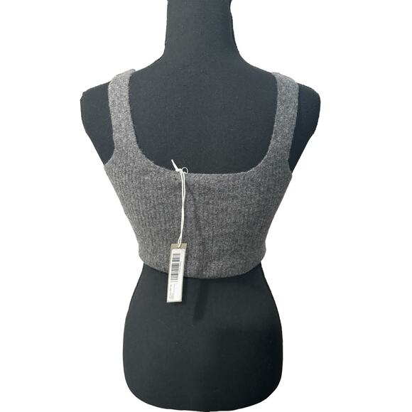 NWT! Everlane The Cozy Stretch Tank Crop Gray Top - Size Medium - Picture 5 of 6